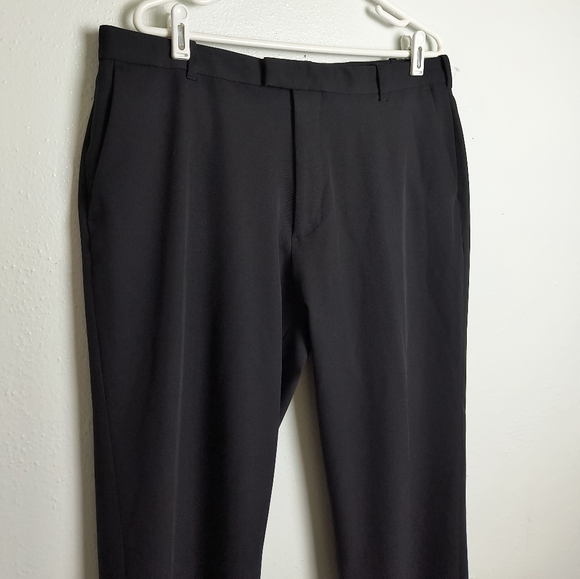 Van Heussen Dress Flat Front Pants 36x30 Black - Picture 4 of 12